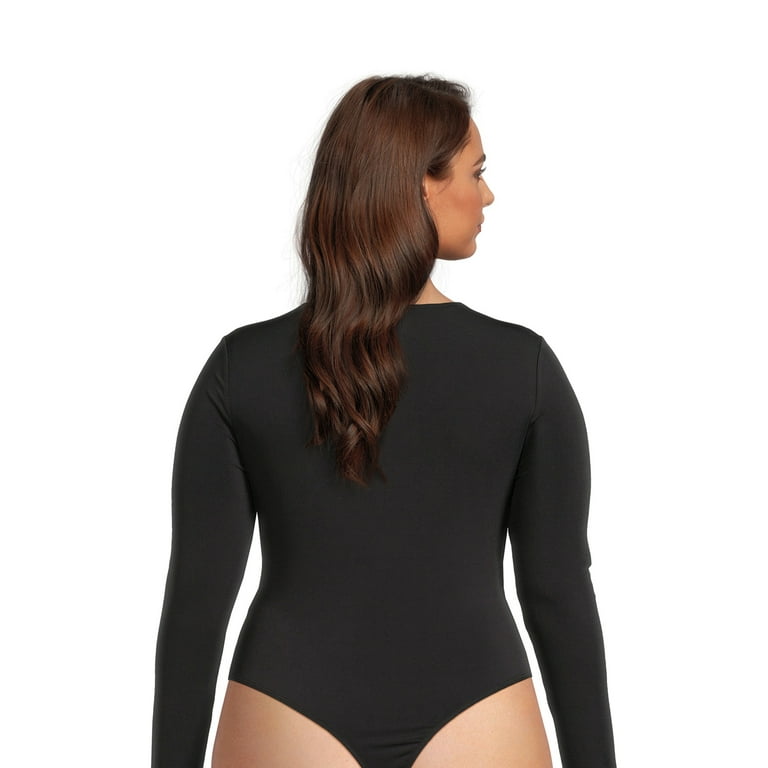 No Boundaries Plus Size Double Layer Bodysuit, Sizes 1X-4X 