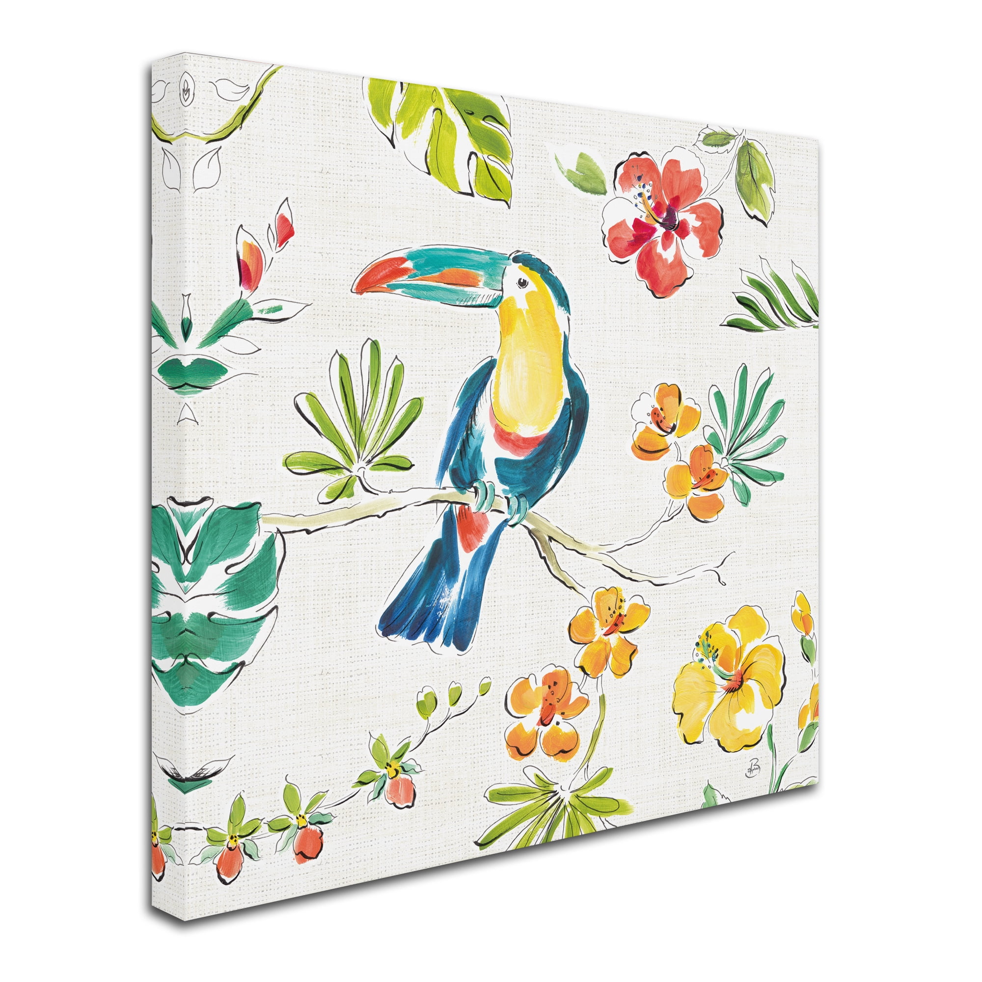 Trademark Fine Art 'Tropical Oasis V White' Canvas Art by Daphne Brissonnet