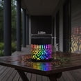 thumbnail image 5 of Solar Mandala Projection Outdoor Wall Light, Color Changing Waterproof LED Decorative Lamp for Fence Garden Patio Backyard Courtyard Balcony, Metal Accent Lighting Fixture Auto On Off, 5 of 8