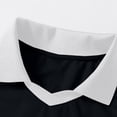 thumbnail image 5 of Cmfcve Men's Collared Short Sleeve Shirt Color Block V Neck Casual Athletic Tee Quick Dry Activewear Tops, 5 of 8