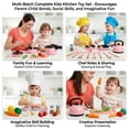 thumbnail image 7 of LYMAYTER Kids Cooking Toy Set 61PCS, Simulation Kitchen Playset with Utensils Vegetable Play Food Role Play Gift, 7 of 7