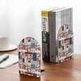 thumbnail image 5 of Hirioo Patchwork In Country Style for Bookends Decorative Bookends for Shelves for Home or Office, Non-Slip Base, 5 of 8