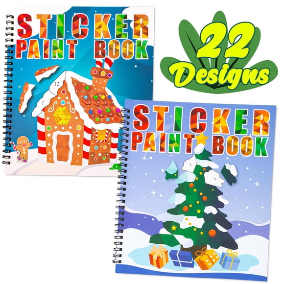 Libros de pintura adhesiva Christmas Crafts 90shine para niños de 4 a 8 años
