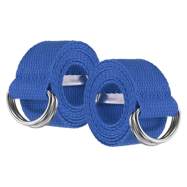 Uxcell Web Football Belt, Men Canvas Belt Web Flag Football D Ring, Adjustable Soccer Replacement Strap 51 Inch & 2 Pcs & Canvas & Blue