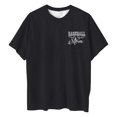 thumbnail image 5 of Camiseta de Cuello Redondo Impresa Delantera Y Trasera de Béisbol de las Mujeres de Verano, Camisetas Cortas Casuales Ligeras para las Mujeres, 5 of 5