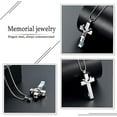thumbnail image 4 of Birthstone Cross Urn Necklaces for Ashes Cremation Crucifix Keepsake Memorial Pendant Necklace, 4 of 7