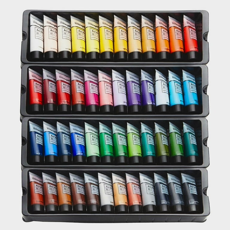 KINGART PRO Artist Acrylic Paint, 22ml (0.74oz), Set of 48 Colors