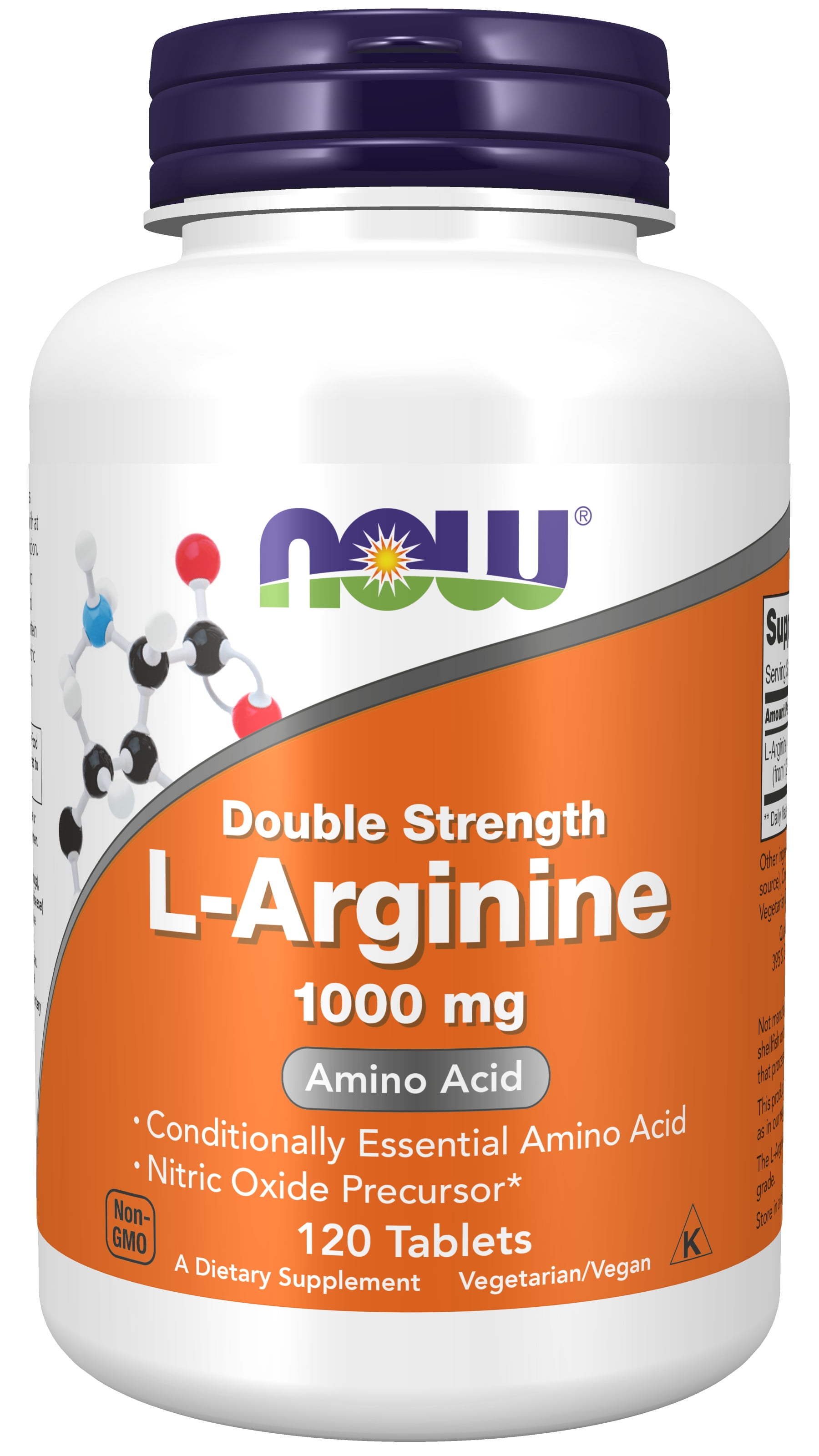 NOW Supplements, LArginine 1,000 mg, Nitric Oxide Precursor*, Amino