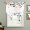 thumbnail image 2 of Spring Floral Balloon Curtains for Bedroom/Front Door/Bathroom, Elegant Flowers Farmhouse Botanical Tie Up Curtains 63 Inch Length Light Filtering Kitchen Curtains Shades for Windows 46"x63", 2 of 8