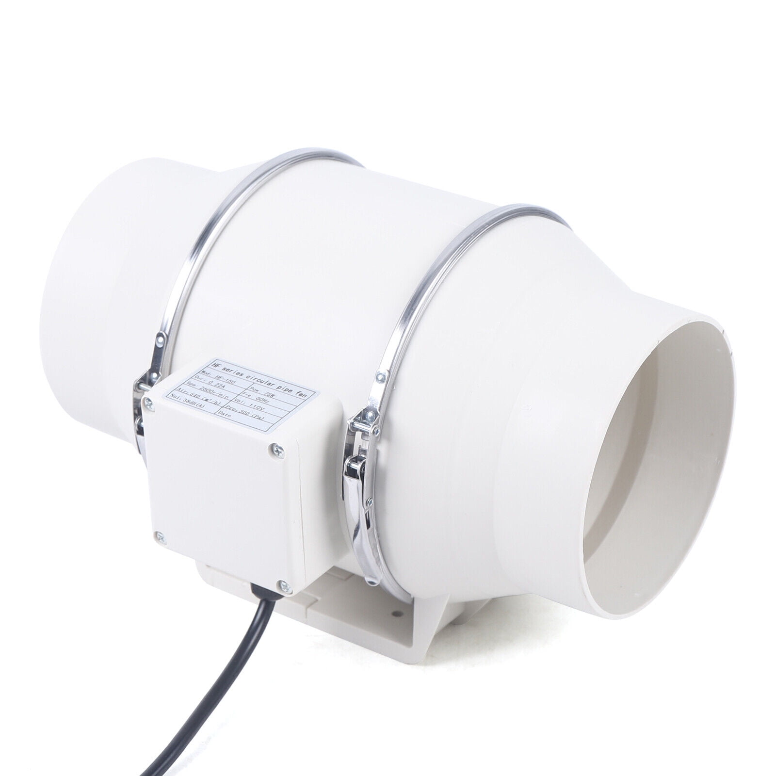 6 inch 540m3/h Inline Ventilation Fan Air Circulation Vent Exhaust Blower Fan