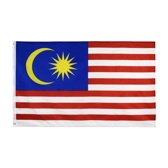 Tapiz con diseño de bandera de Malasia, diseño de anime, para colgar en la pared, 150 x 90 cm