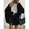 thumbnail image 2 of Womens Oversized Cardigan Sweaters 2025 Fall Long Lantern Sleeve Knit Open Front Light-Weight Sweater, 2 of 8