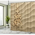 thumbnail image 4 of Ambesonne Coastal Shower Curtain, Triangular Shaped Starfish, 69"Wx70"L, Sand Brown Pale Camel, 4 of 4
