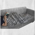 thumbnail image 5 of Grey Soft Flannel Fleece Throw Blanket, Illustration of Brick Wall Contemporary Artprint 3d Style Vision Modern and Shabby Design, Cozy Plush for Indoor and Outdoor Use, 70" x 90", Grey, by Ambesonne, 5 of 5
