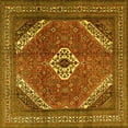 thumbnail image 1 of Ahgly Company Indoor Square Persian Yellow Traditional Area Rugs, 7' Square, 1 of 4