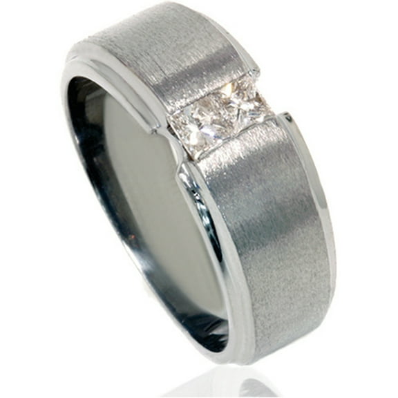 Pompeii 1/4ct Princess Cut Diamond Ring 14K Black Gold (G/H,SI)