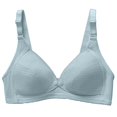 thumbnail image 4 of Arlun Maternity Nursing Bras for Breastfeeding Front Snap-Fastener Lightweight Breathable Summer Wear Solid Color Wide Strap No Padded Comfortable Ribbed Bralettes Green 40, 4 of 4