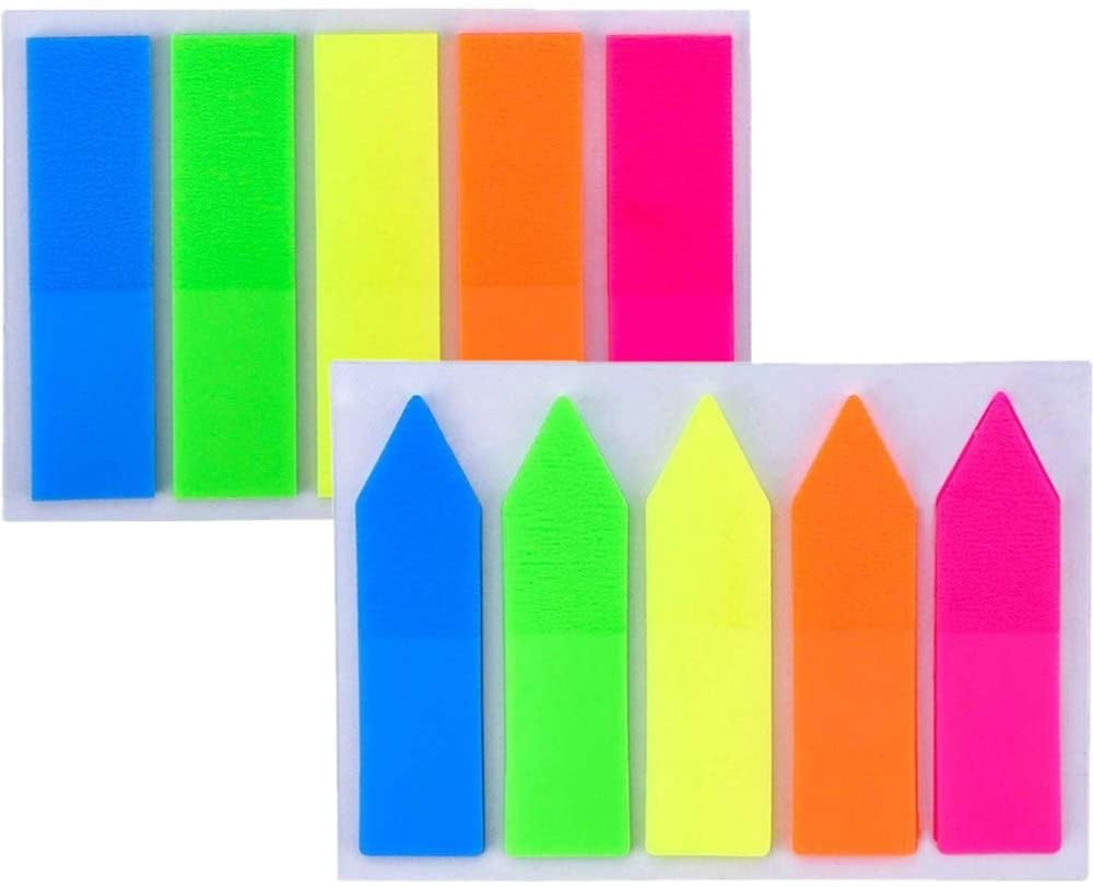 15 Sets 4 Sizes ExcelFu 1200 Pieces Page Marker Tabs Pop-up Index Tabs Neon Flag Sticky Notes 