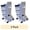 Blue/Grey, variant on MUK LUKS Women's Wide Width Compression Nylon Knee-High Socks, 3-Pack, Shoe Size 6-10