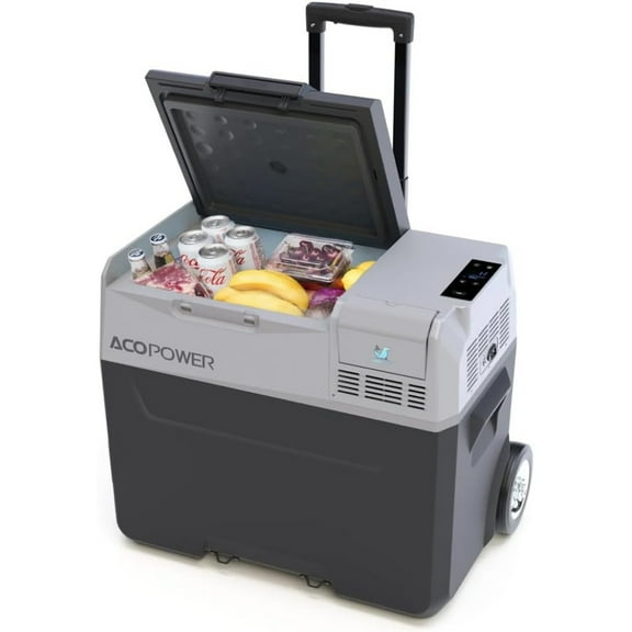 LiONCooler Pro 42Qts Car Freezer, Solar Cooler with APP Control and Strong Compressor, -4℉-68℉ Portable Refrigerator for Camping, Picnic, Fishing, Backyard BBQ (Battery Not Included)