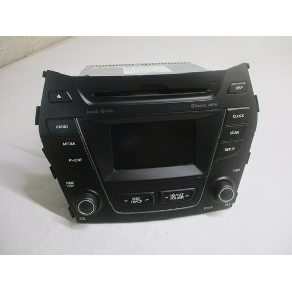 Pre-Owned Hyundai Santa Fe Single CD MP3 Bluetooth Satellite Player Radio Stereo OEM LKQ - Verify Specific Vehicle Fitment In Description - (Good)