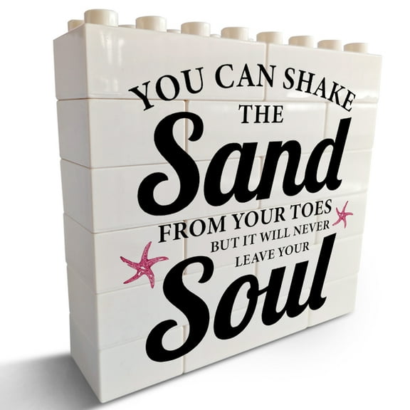 Desk Sign 4.7x5 Inch Beach Decor Beach Gifts Decorative Sign Plaque Ocean Coastal Decor Summer Decorations For Home Beach Desk Decorative For Tabletop Bookshelf Office Bedroom Garden Home Farmhouse