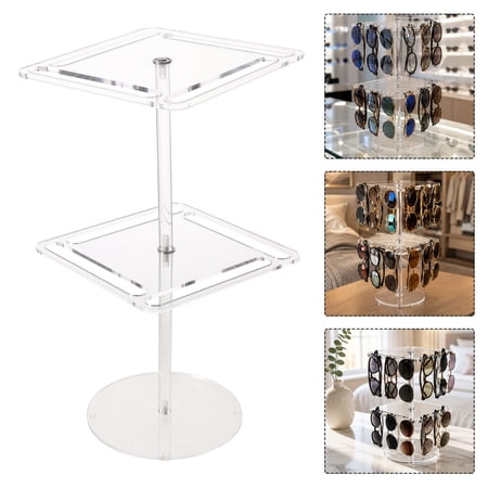 BESTYASH Sunglasses Storage Stand Transparent Organizer for Desk with Stable Nonslip Base