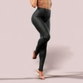 thumbnail image 3 of Lightweight Pants Women New Womens V-Waist Pants Shiny Bright Leather Leggings Pants Stretch Gym Workout Running Tights Pants Womens Clothing Womens Leggings Black-b, 3 of 6