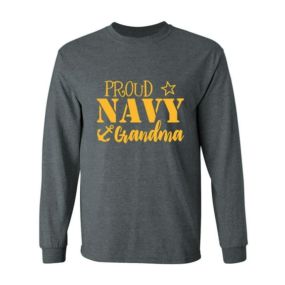 PROUD NAVY GRANDMA Adult Long Sleeve T-shirt