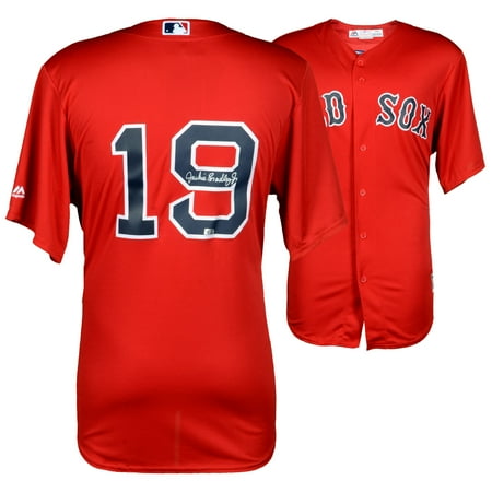 James Autographed Red Custom Jersey - Jackie Bradley Jr Boston Red Sox Fanatics Authentic Autographed Majestic Red Replica Jersey - No Size