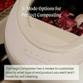 thumbnail image 4 of Vego Smart  Kitchen Waste Composter, 4L Electric Composter for Kitchen 5 Modes Weight-Based Smart Compost Bin with App Odorless Auto-Cleaning Food Waste Compost Machine Indoor, White, 4 of 12
