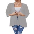 thumbnail image 2 of AMERTEER Veste en Chiffon Transparent pour Femmes Couverture Décontractée Hauts Légers Cardigans de Plage Blouse Châle, 2 of 6