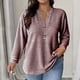 thumbnail image 1 of TaTaai Women Striped Long Sleeve Button V Neck Pullover Casual Fashion Top Ladies Spring Autumn Daily Commute Street Wear Soft Comfortable No Fading Machine Washable Blouse Gift, 1 of 7