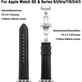 thumbnail image 2 of SOLOLUP Compatible with Leather Apple Watch Band 40mm 41mm 44mm 38mm 45mm 49mm 42mm for Women Men, Genuine Leather Replacement Butterfly Buckle Strap for iWatch Series Ultra 8 7 SE 6 5 4 3 2 1 Nike, 2 of 6