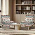 thumbnail image 4 of HELLHERO Geometric Patterns Armless Accent Chair Protector, Dustproof Stretch Elastic Bottom Armless Accent Chair Washable Cover for Living Room Home, 4 of 8