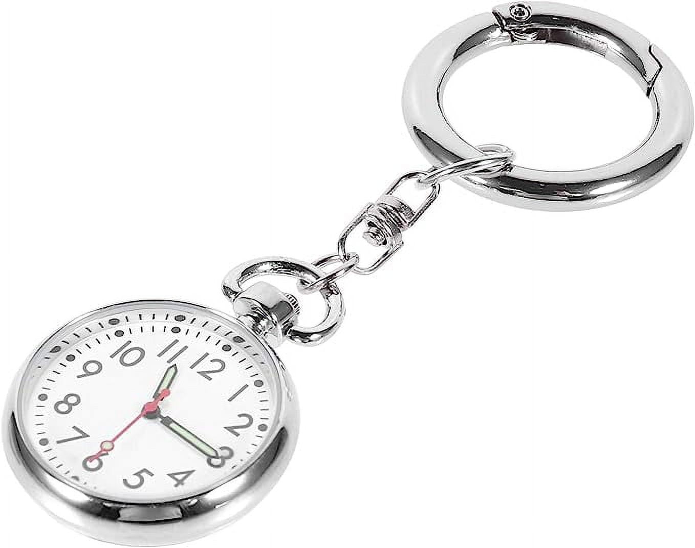 Reloj de Bolsillo para Enfermeras Reloj de Solapa de Enfermera de Acero Inoxidable Relojes Colgantes para medicos Reloj de Enfermera Llavero Reloj con Llavero para Mujer MACHAO Walmart en linea