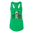 thumbnail image 2 of Wild Bobby Mexican King Latin Pride Women Racerback Tank Top, Kelly, Large, 2 of 5