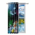 thumbnail image 2 of Mkhert The Underwater World With Dolphins And Plants Blackout Window Curtain Drapes Bedroom Living Room Kitchen Curtains 52X84 Inch, 2 of 2