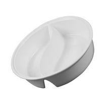 BESTOYARD Porcelain Ramen Bowls Noodle Container Round with Divisions White 1Set
