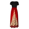 thumbnail image 5 of Dyegold Christmas Dress Teen Girls Snowflake Print High Waist Red Christmas Dress Dress Maxi Fall Outfits Vacation ​Halloween ​Woman Maxi Dress ​Get It Today, 5 of 5