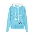 thumbnail image 2 of Vedolay Women Tops Women's Casual Oversized Hoodies 2023 Fall Winter Pullover Tops with Pockets,Light Blue M, 2 of 3