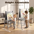 thumbnail image 5 of LINLUX 3 in 1 Kids Art Easel, Foldable Standing Easel with Double Sided Drawing Board and Height Adjustable, Gray, 5 of 8