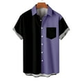 thumbnail image 6 of UVEASISHA Mens Vacation Shirts,Funny Tropical Shirts for Men Colorblock Fashion Bowling Shirts Short Sleeve Casual Button Down Shirt Summer Beach Shirts with Pocket Flash Deals of The Day, 6 of 8