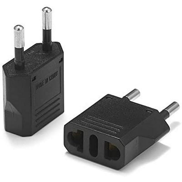 United States to Iceland Travel Power Adapter to Connect North American Electrical Plugs to