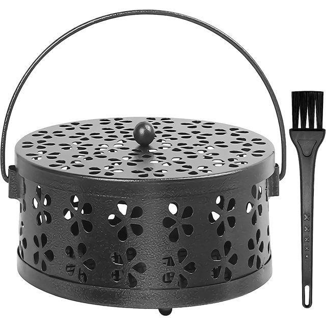 ZHAOCHENG (Negro) Porta Incienso Repelente de Mosquitos en Espiral, Porta Incienso Repelente de Mosquitos, Quemador de Incienso para Mosquitos, Porta Incienso Anti Mosquitos, para el Hogar y el Jardín