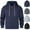 A72 Navy, variant on Zip Up Hoodies for Men Long Sleeve Zip Up Hooded Thicken Sweatshirts with Zipper Pockets Drawstring Y2K Trendy Casual Sweatshirts Solid Color Warm Fall Winter Outfits Outerwear, Navy S