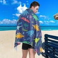thumbnail image 5 of SKYSONIC 30"x60" Beach Towel with Travel Bag, Dinosaurs Adventure with Palms Oversized Sand Free Camping Towel Quick Dry Pool Bath Sport Towels, 5 of 7