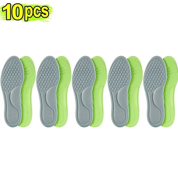 Plantillas ortopédicas de espuma viscoelástica suave Unisex, plantilla desodorizante para zapatos, absorbe el sudor, accesorios para zapatos antibacte