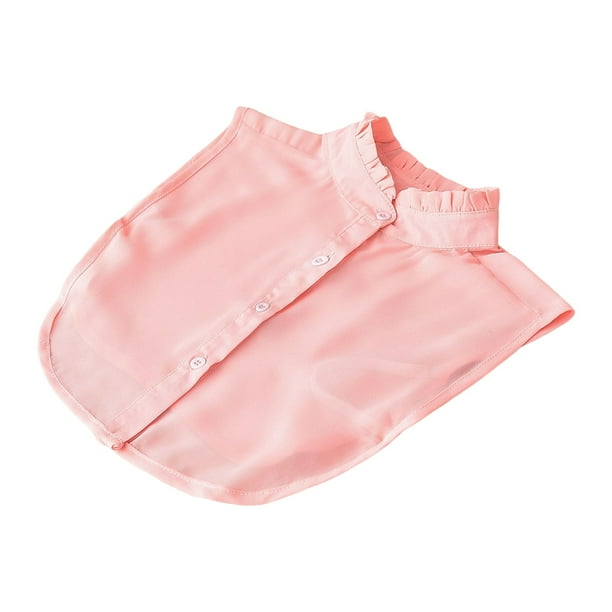 Cuello falso Jumpingount Gasa Rosa Media camisa decorativa desmontable
