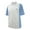 White/Sky Blue, variant on Monterey Club Men's Stretch Cotton Contrast Pique Golf Polo Shirt #1033